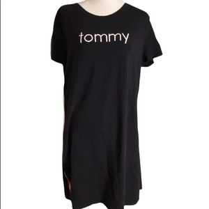 Tommy Hilfiger Navy w Embroidered Logo Casual Dress - Sz Large - Discount Ship!